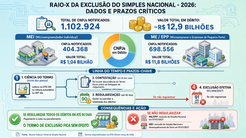 MEI com dívida em 2026: como regularizar e evitar exclusão 3 MEI com dívida em 2026 e prazos para exclusão do Simples Nacional